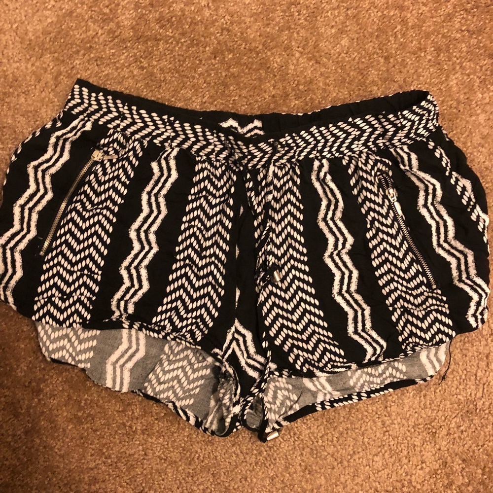 Black and White Shorts